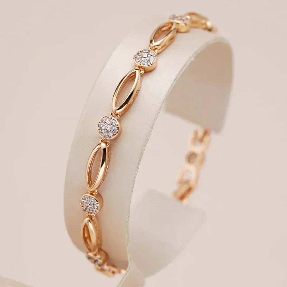Kylie | Elegantes Goldenes Armband mit Zirkonia