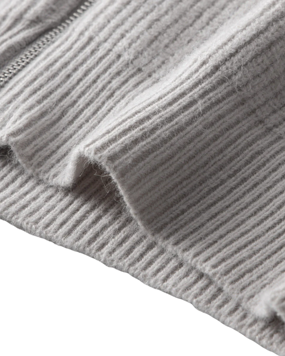 Vier Jahreszeiten Merinowolle Strickjacke mit Reißverschluss