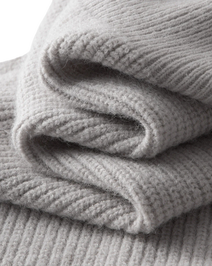 Vier Jahreszeiten Merinowolle Strickjacke mit Reißverschluss