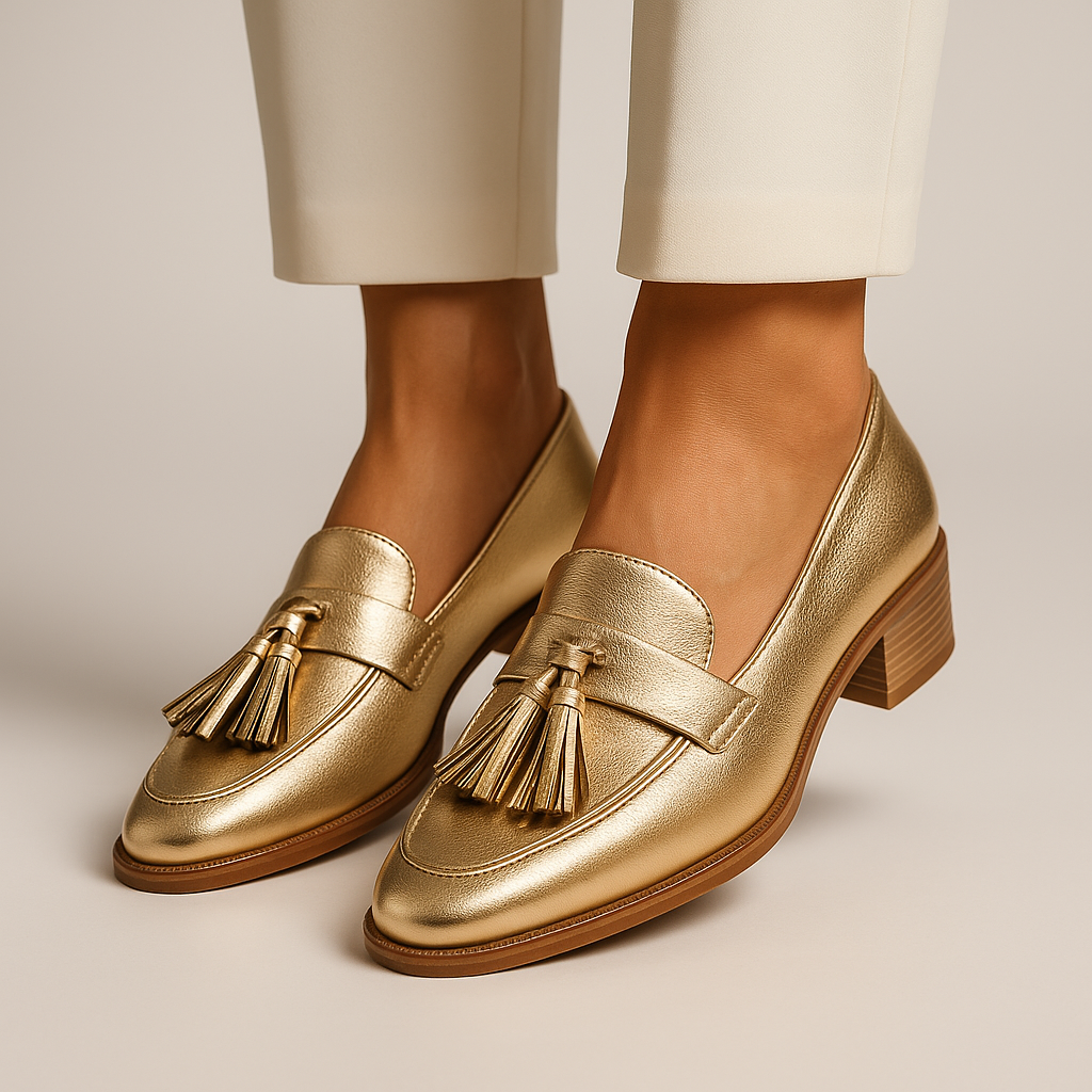 Celeste | Goldene Loafers