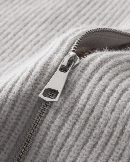 Vier Jahreszeiten Merinowolle Strickjacke mit Reißverschluss