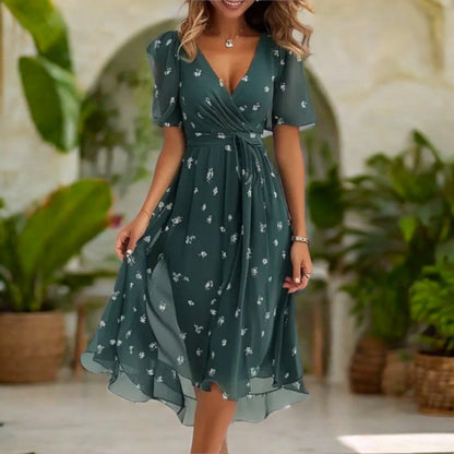 Annegret | Lässiges V-Ausschnitt-Kleid