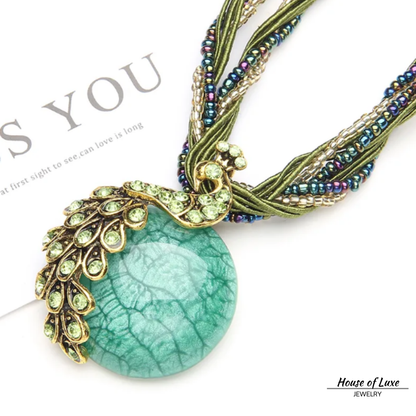 DAZZLING GREEN SPHERE NECKLACE