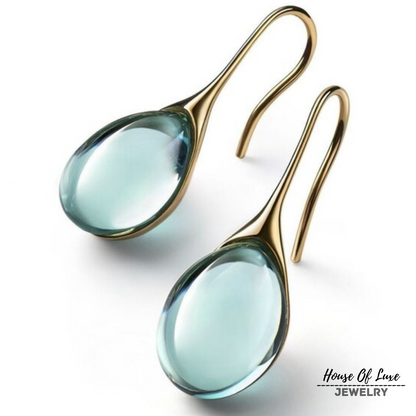 Funkelnde Kristall Ohrringe mit Anhänger