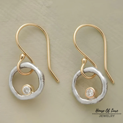 Vintage Gold und Silber Ohrringe