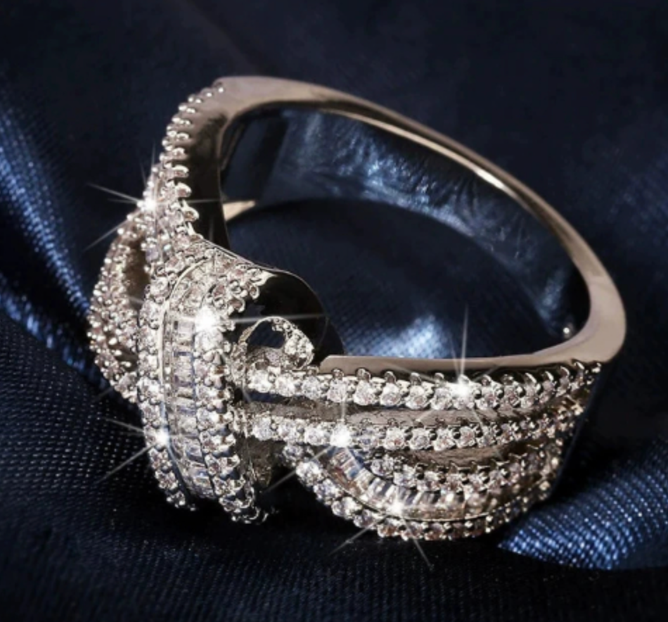 BRIGHT BRAIDED SILVER RING