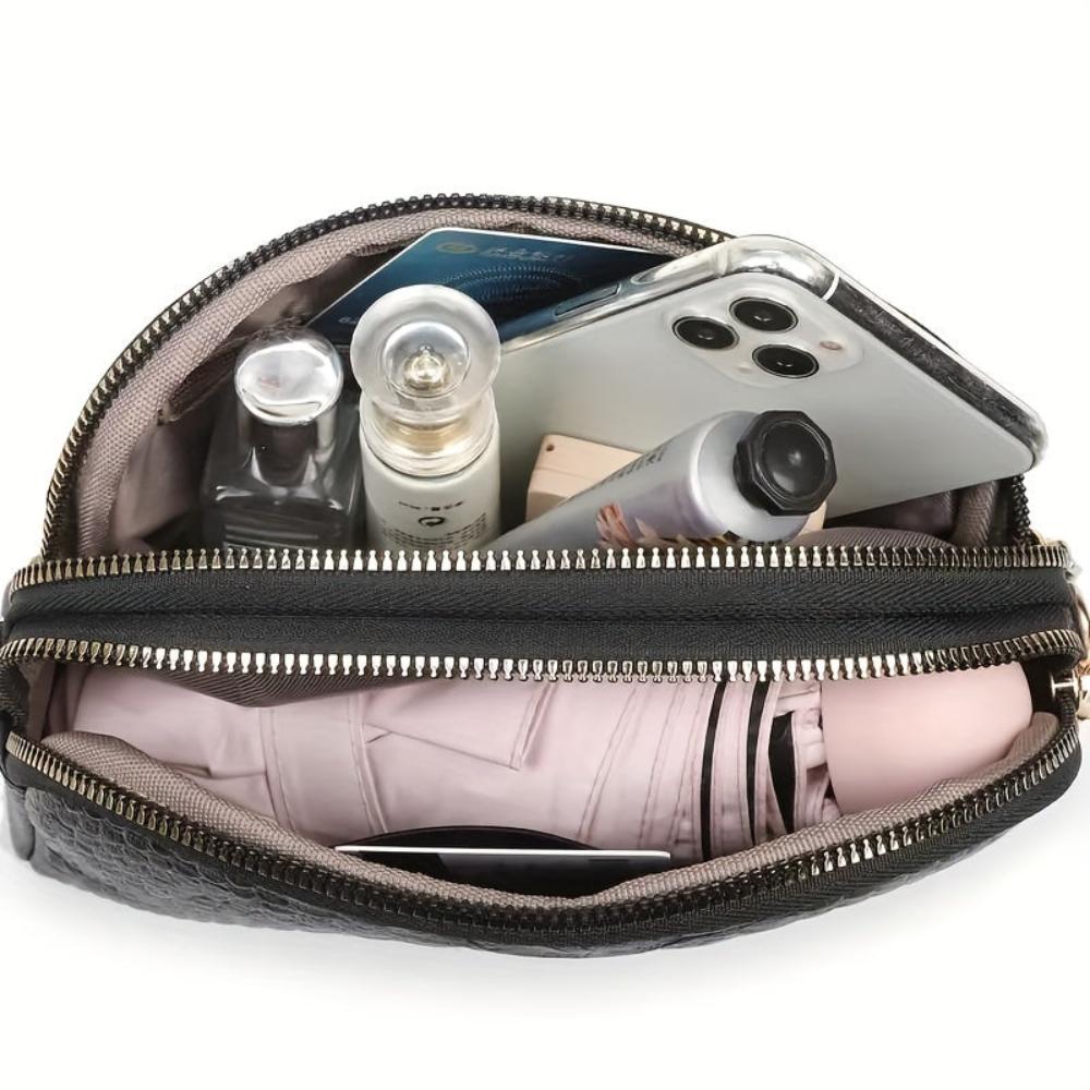 Cora | Schöne Mini-Umhängetasche aus Kunstleder mit Krokodilmuster