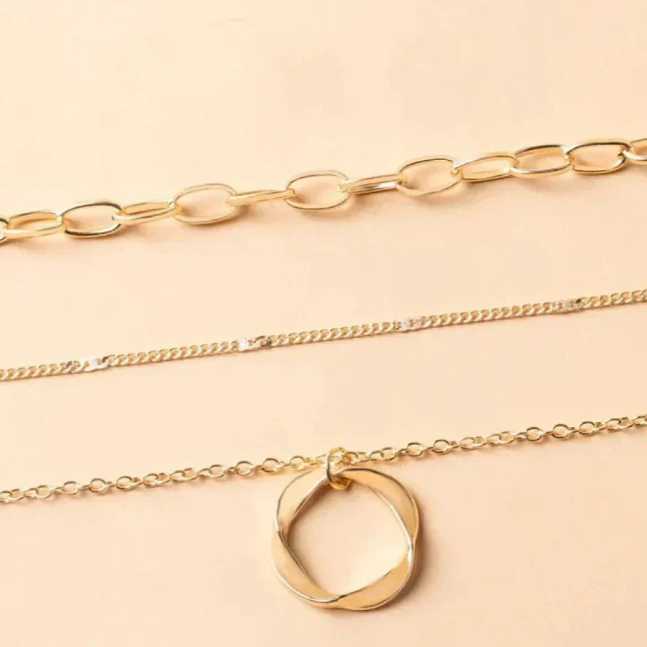 Elira | Goldene Vintage-Layering-Halskette