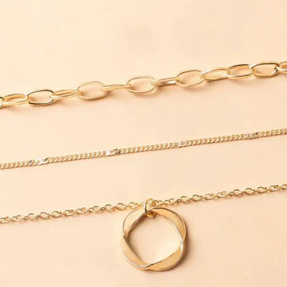 Elira | Goldene Vintage-Layering-Halskette